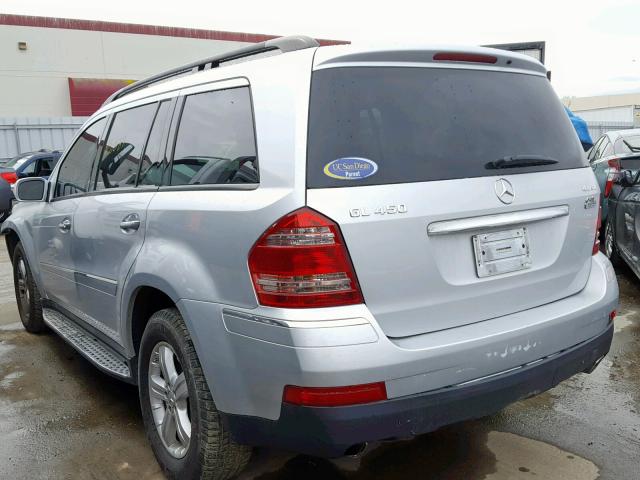 4JGBF71E77A230290 - 2007 MERCEDES-BENZ GL 450 4MA SILVER photo 3