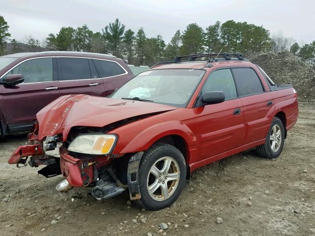 4S4BT62C557102026 - 2005 SUBARU BAJA SPORT RED photo 2