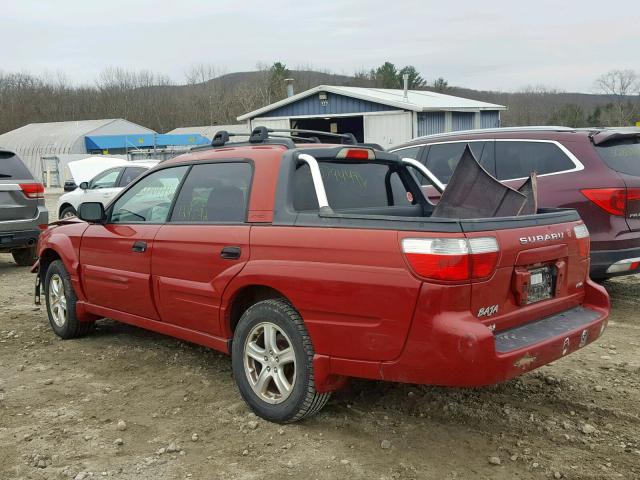 4S4BT62C557102026 - 2005 SUBARU BAJA SPORT RED photo 3