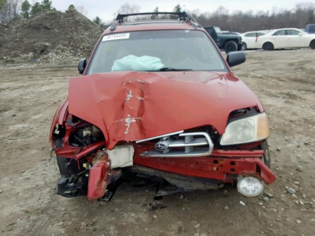 4S4BT62C557102026 - 2005 SUBARU BAJA SPORT RED photo 9