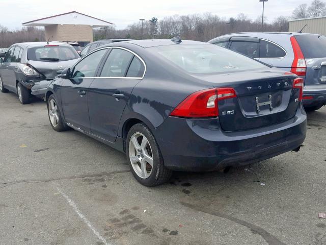 YV1622FS2C2100595 - 2012 VOLVO S60 T5 GRAY photo 3