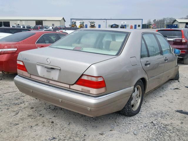 WDBGA51G5WA389062 - 1998 MERCEDES-BENZ S 500 BEIGE photo 4