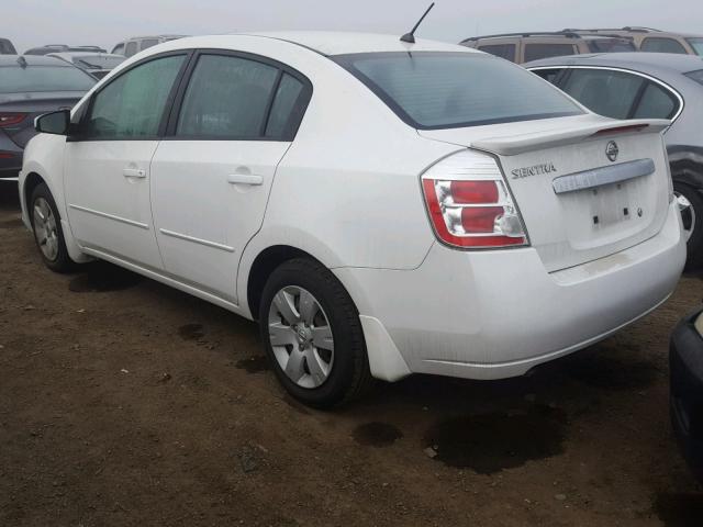 3N1AB6AP7CL677098 - 2012 NISSAN SENTRA 2.0 WHITE photo 3