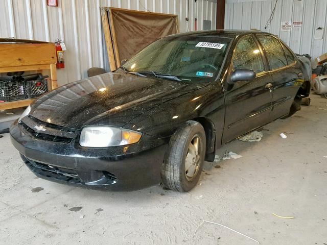 1G1JF52F337132191 - 2003 CHEVROLET CAVALIER L BLACK photo 2