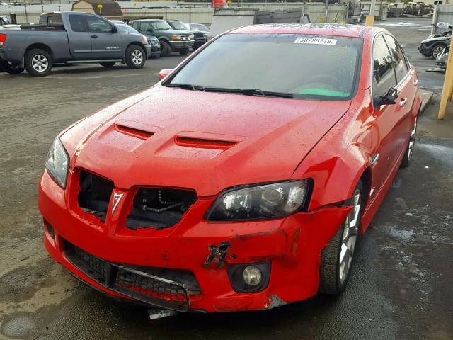 6G2EP57W39L305097 - 2009 PONTIAC G8 GXP RED photo 2