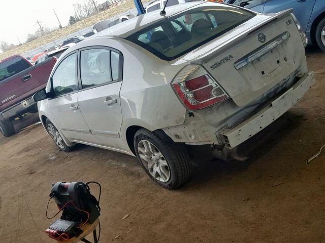 3N1AB6AP7CL775273 - 2012 NISSAN SENTRA 2.0 WHITE photo 3