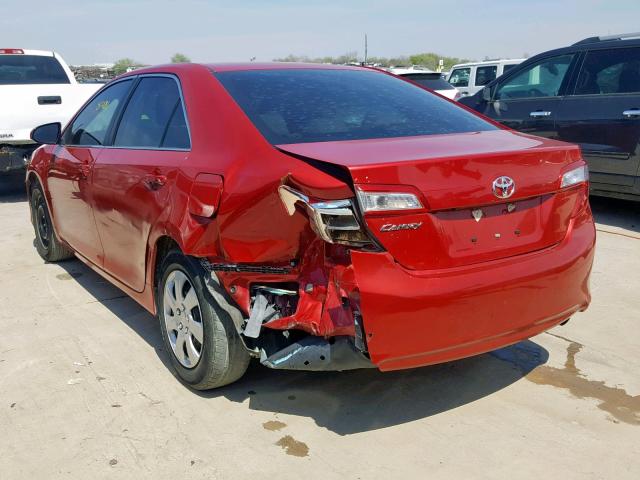 4T4BF1FK0ER436838 - 2014 TOYOTA CAMRY L Qırmızı foto 3
