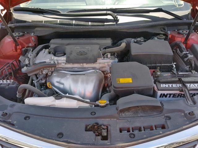 4T4BF1FK0ER436838 - 2014 TOYOTA CAMRY L Qırmızı foto 7