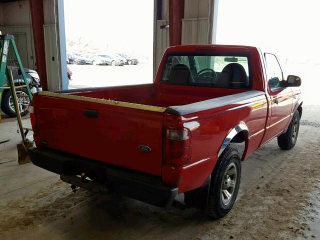 1FTYR10UX3PA90321 - 2003 FORD RANGER RED photo 4