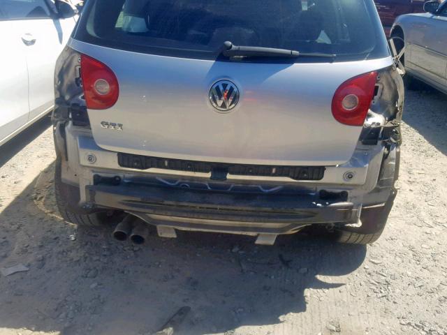 WVWHV71K87W097436 - 2007 VOLKSWAGEN NEW GTI GRAY photo 9