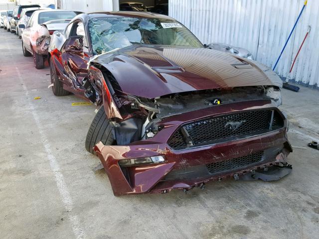 1FA6P8CF3J5126982 - 2018 FORD MUSTANG GT BURGUNDY photo 1