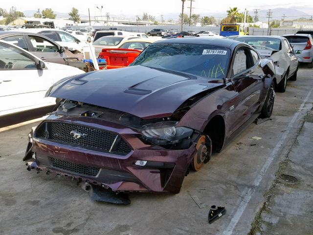 1FA6P8CF3J5126982 - 2018 FORD MUSTANG GT BURGUNDY photo 2