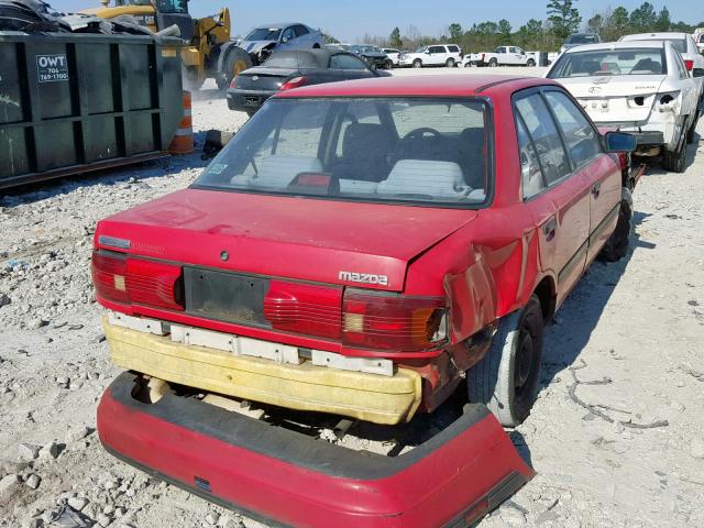 JM1BG2242P0571144 - 1993 MAZDA PROTEGE DX RED photo 4