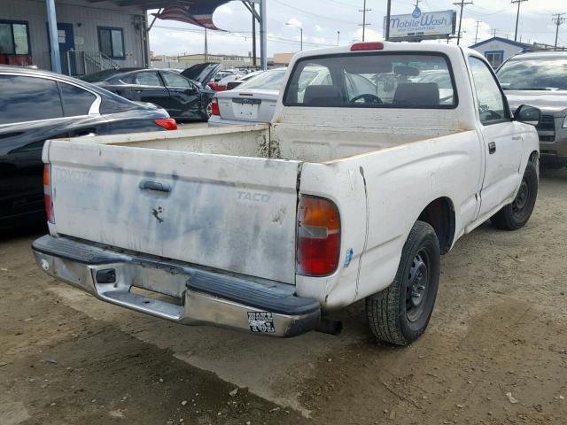 4TANL42N0XZ491233 - 1999 TOYOTA TACOMA WHITE photo 4