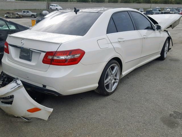 WDDHF5KB6DA702827 - 2013 MERCEDES-BENZ E 350 WHITE photo 4