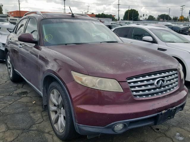 JNRAS08UX4X108533 - 2004 INFINITI FX35 BURGUNDY photo 1