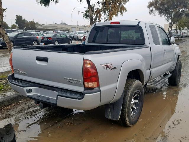 5TETU62N26Z274578 - 2006 TOYOTA TACOMA PRE SILVER photo 4