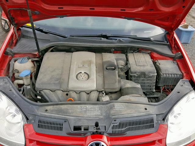 WVWDA71K58W016307 - 2008 VOLKSWAGEN RABBIT RED photo 7