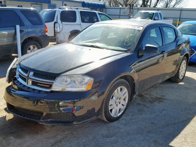 1C3CDZAB2DN638298 - 2013 DODGE AVENGER SE BLACK photo 2