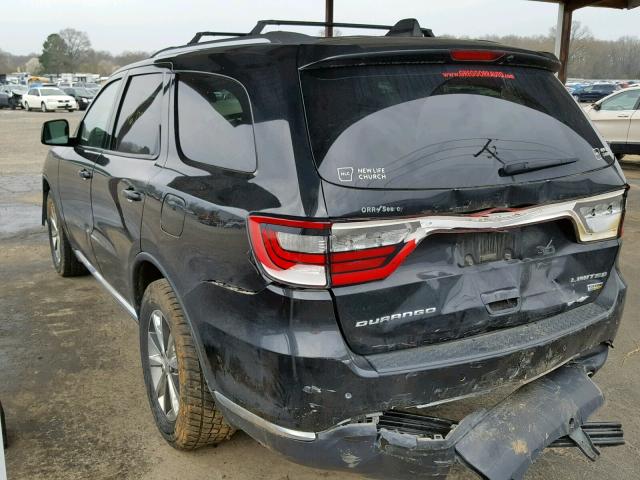 1C4RDHDG7FC857568 - 2015 DODGE DURANGO LI BLACK photo 3