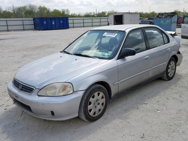 2HGEJ6612YH567969 - 2000 HONDA CIVIC BASE 银色 照片 2