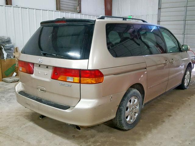 5FNRL18042B028820 - 2002 HONDA ODYSSEY EX GOLD photo 4