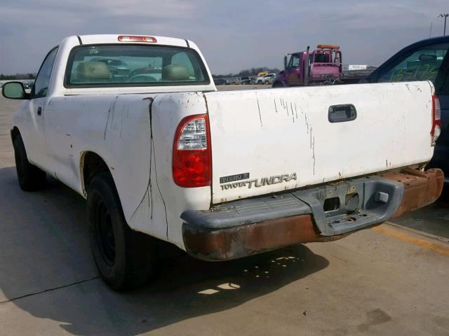 5TBJN32144S446838 - 2004 TOYOTA TUNDRA WHITE photo 3