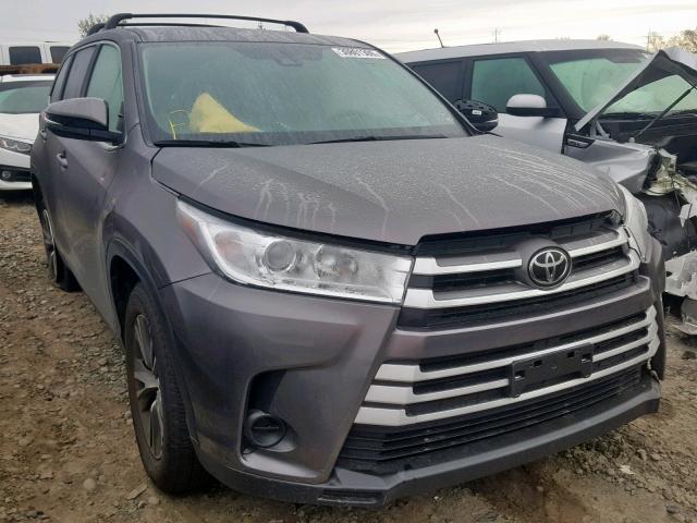 5TDZARFH8KS045208 - 2019 TOYOTA HIGHLANDER GRAY photo 1