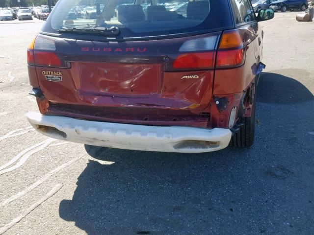 4S3BH675437633957 - 2003 SUBARU LEGACY OUT BURGUNDY photo 9