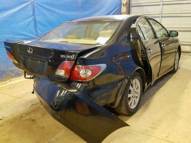 JTHBF30G530141705 - 2003 LEXUS ES 300 BLACK photo 4