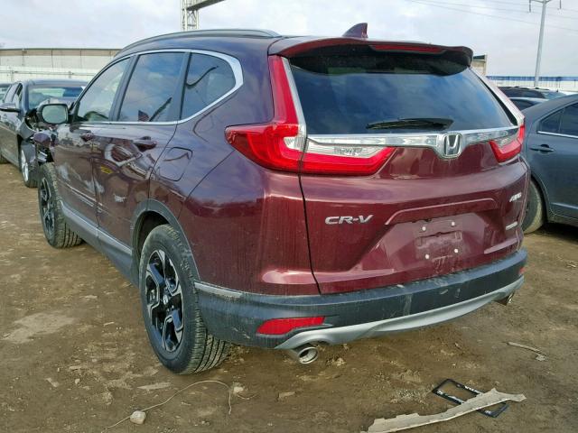 5J6RW2H90HL019348 - 2017 HONDA CR-V TOURI MAROON photo 3