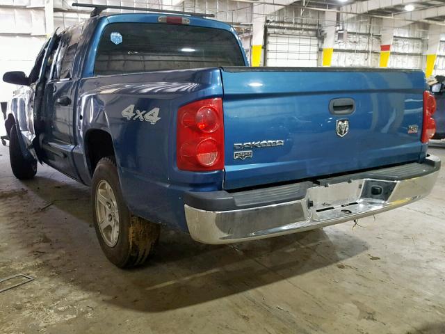 1D7HW58N75S225614 - 2005 DODGE DAKOTA QUA BLUE photo 3