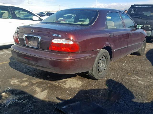 1YVGF22C225307170 - 2002 MAZDA 626 LX BURGUNDY photo 4