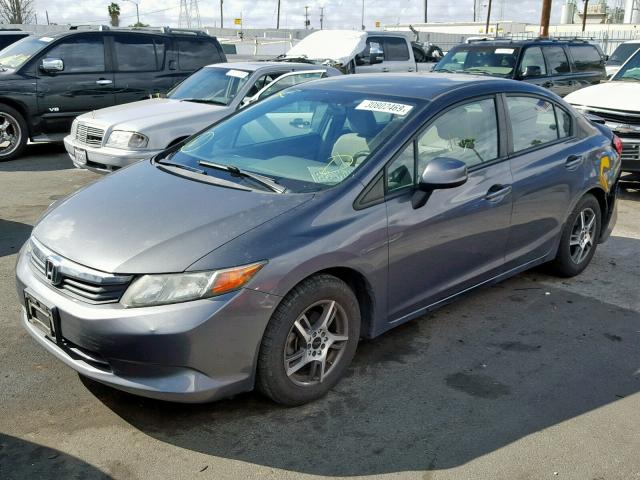 2HGFB2F60CH553082 - 2012 HONDA CIVIC HF GRAY photo 2