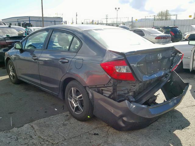 2HGFB2F60CH553082 - 2012 HONDA CIVIC HF GRAY photo 3