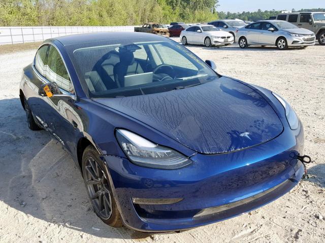 5YJ3E1EA4JF041949 - 2018 TESLA MODEL 3 BLUE photo 1