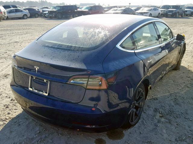 5YJ3E1EA4JF041949 - 2018 TESLA MODEL 3 BLUE photo 4