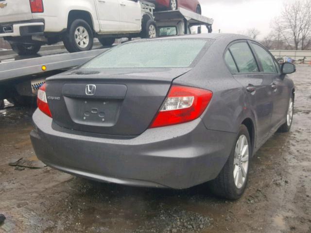 2HGFB2F93CH507398 - 2012 HONDA CIVIC EXL GRAY photo 4