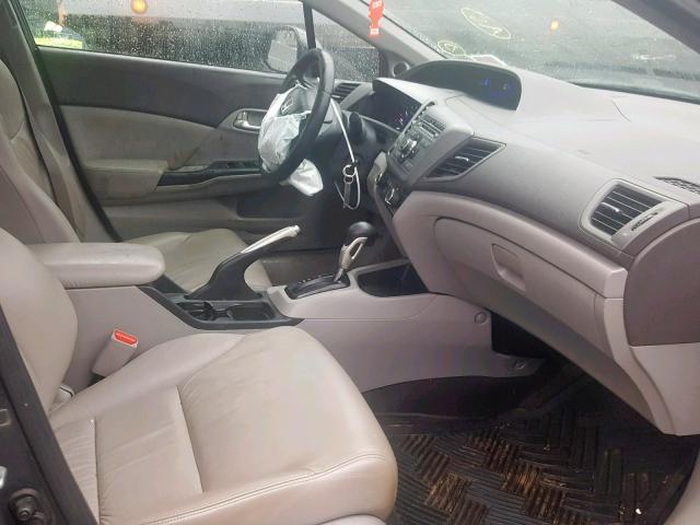 2HGFB2F93CH507398 - 2012 HONDA CIVIC EXL GRAY photo 5