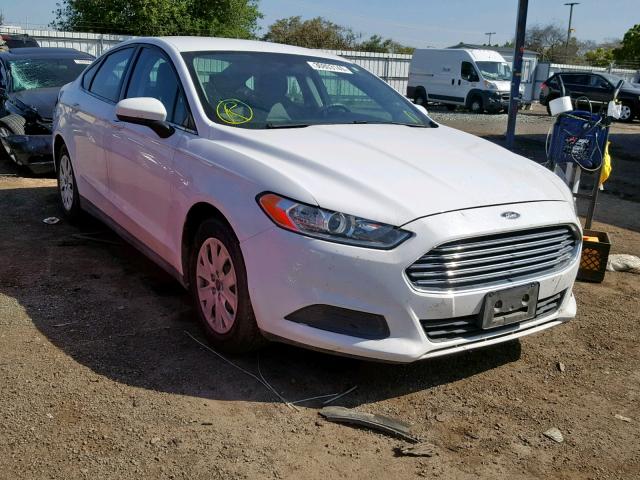 3FA6P0G7XDR372711 - 2013 FORD FUSION S WHITE photo 1