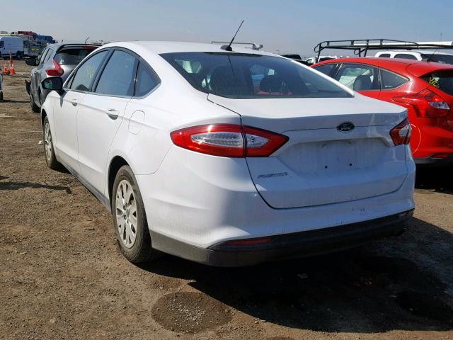 3FA6P0G7XDR372711 - 2013 FORD FUSION S WHITE photo 3