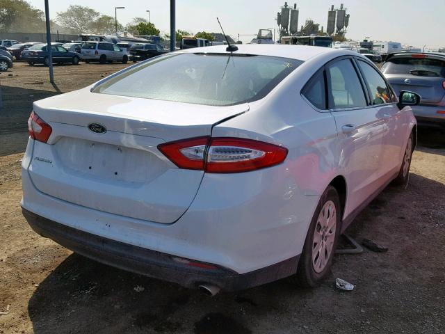 3FA6P0G7XDR372711 - 2013 FORD FUSION S WHITE photo 4