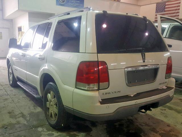 5LMEU78H53ZJ21743 - 2003 LINCOLN AVIATOR 白色 照片 3