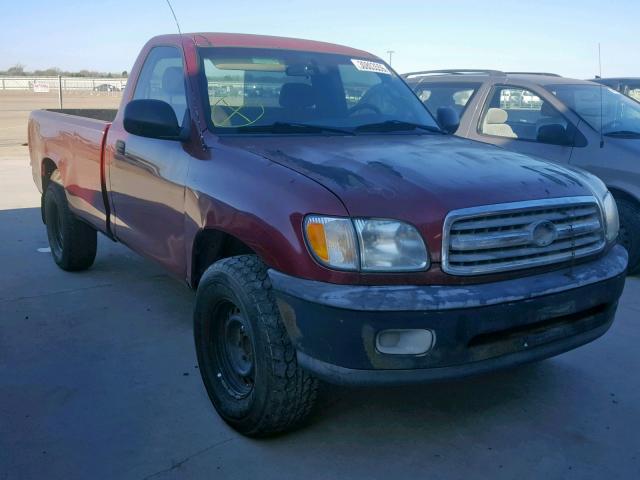 5TBJN32152S235743 - 2002 TOYOTA TUNDRA MAROON photo 1