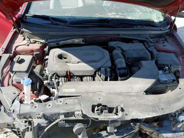 5NPE34AF8HH566901 - 2017 HYUNDAI SONATA SPO RED photo 7