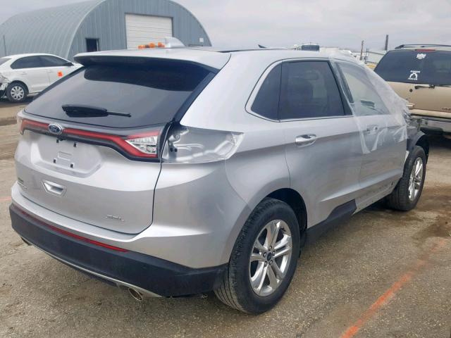 2FMTK3J81FBC20876 - 2015 FORD EDGE SEL SILVER photo 4