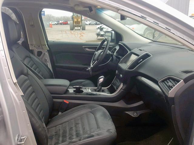 2FMTK3J81FBC20876 - 2015 FORD EDGE SEL SILVER photo 5