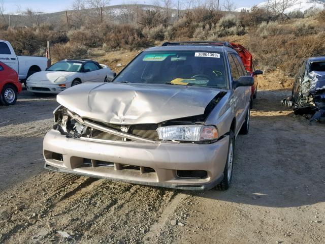 4S3BK4350X6308942 - 1999 SUBARU LEGACY L BROWN photo 2