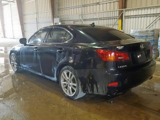 JTHBK262472057600 - 2007 LEXUS IS 250 BLACK photo 3