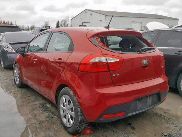 KNADM5A31F6969014 - 2015 KIA RIO LX RED photo 3